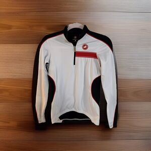Castelli Corsa Cycling Quarter‎ Zip Jacket Women M *Spot On Sleeve*